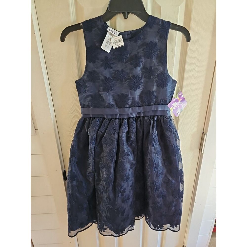 Girls Special Occasion/Holiday Dress XL Blueberi Boulevard Navy Blue T024